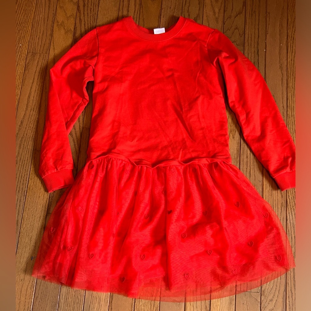 Hanna Andersson Red Heart Tulle Dress